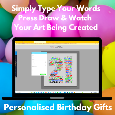 Birthday Word Art Gifts